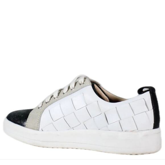 DIBA TRUE Yuli Ana Sneaker in White and Black Leather, Size 11, New in Box - Picture 7 of 16